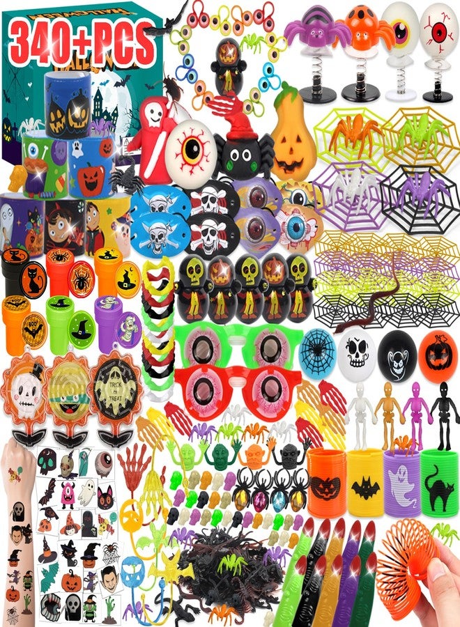 xFFFun 342PCS Halloween Party Favors for Kids, Halloween Goodie Bag Stuffers Fillers, Treats Non Candy, Treasure Chest Bulk, Trick or Treat Carnival Classroom Prizes - Image 1